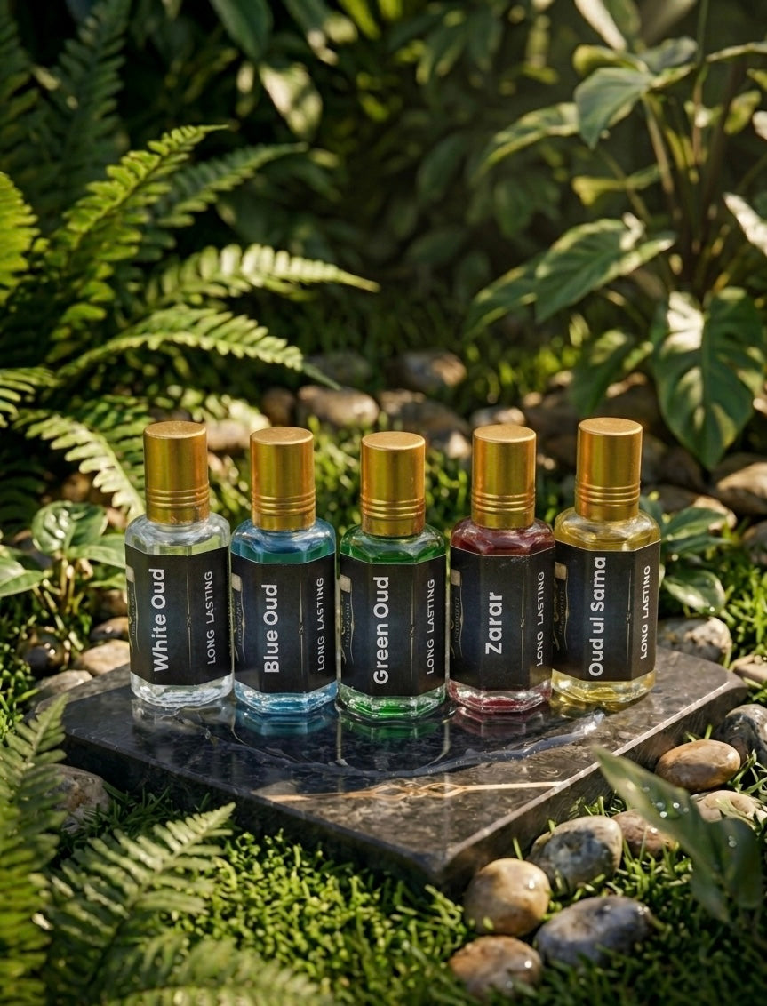 5 Premium Oud Attars Luxury Bundle | Long Lasting Fragrances ✨